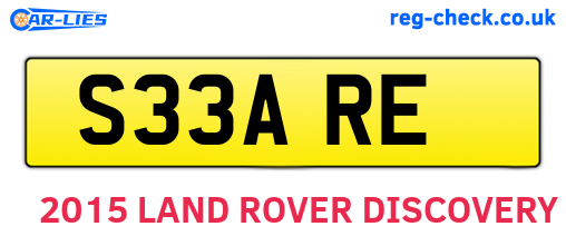 S33ARE are the vehicle registration plates.