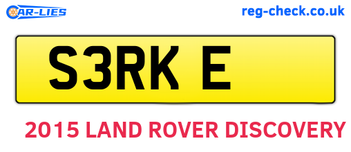 S3RKE are the vehicle registration plates.