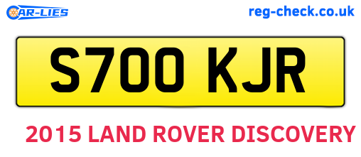 S700KJR are the vehicle registration plates.