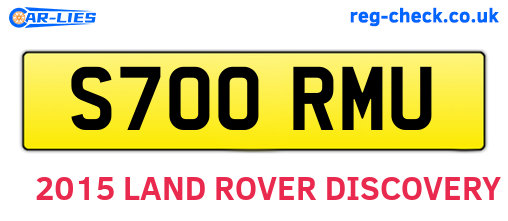 S700RMU are the vehicle registration plates.