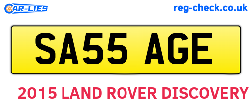 SA55AGE are the vehicle registration plates.