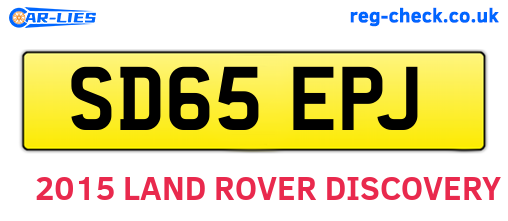 SD65EPJ are the vehicle registration plates.