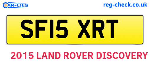 SF15XRT are the vehicle registration plates.