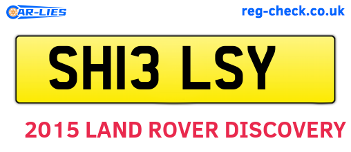 SH13LSY are the vehicle registration plates.