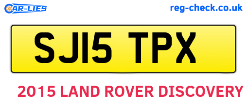 SJ15TPX are the vehicle registration plates.
