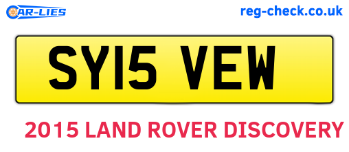 SY15VEW are the vehicle registration plates.