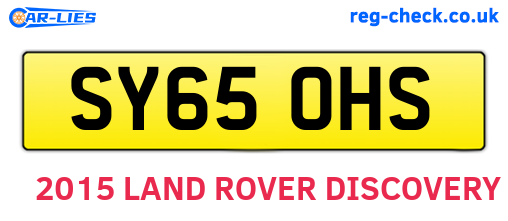 SY65OHS are the vehicle registration plates.