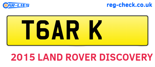 T6ARK are the vehicle registration plates.