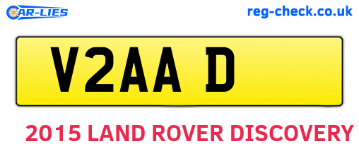 V2AAD are the vehicle registration plates.