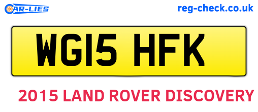 WG15HFK are the vehicle registration plates.