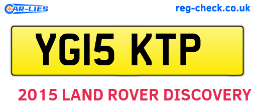 YG15KTP are the vehicle registration plates.