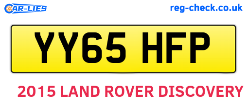 YY65HFP are the vehicle registration plates.