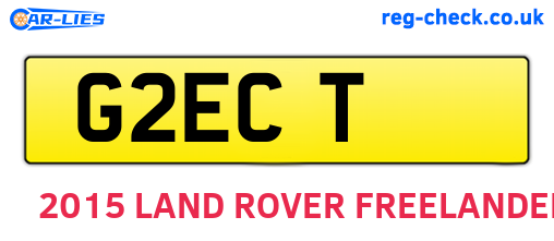 G2ECT are the vehicle registration plates.