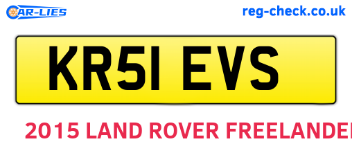 KR51EVS are the vehicle registration plates.