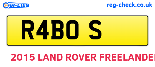 R4BOS are the vehicle registration plates.