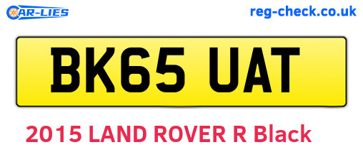 BK65UAT are the vehicle registration plates.