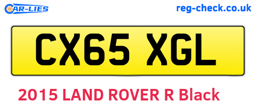 CX65XGL are the vehicle registration plates.