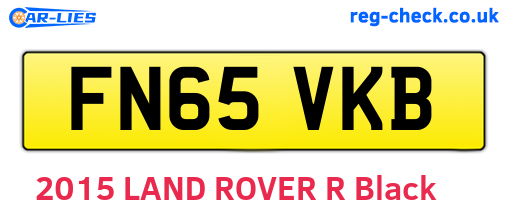 FN65VKB are the vehicle registration plates.