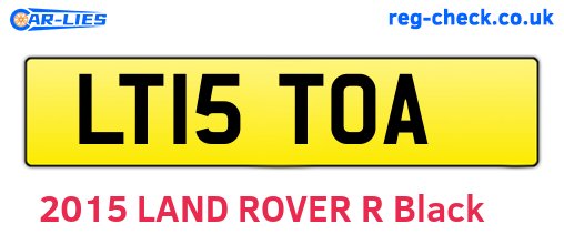 LT15TOA are the vehicle registration plates.