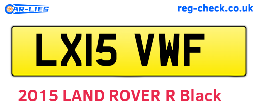 LX15VWF are the vehicle registration plates.