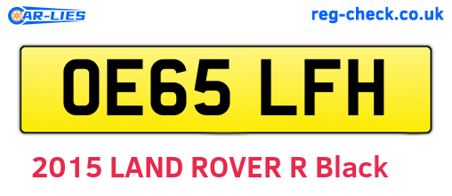 OE65LFH are the vehicle registration plates.