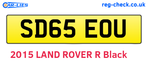 SD65EOU are the vehicle registration plates.