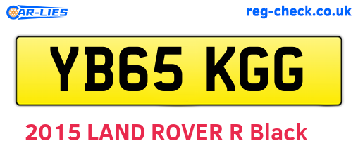 YB65KGG are the vehicle registration plates.