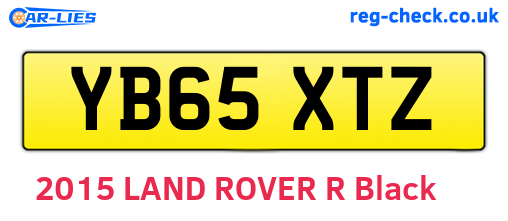 YB65XTZ are the vehicle registration plates.
