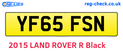 YF65FSN are the vehicle registration plates.