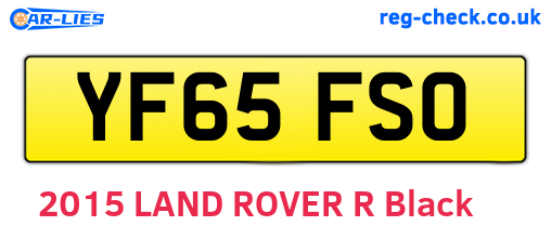 YF65FSO are the vehicle registration plates.