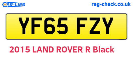 YF65FZY are the vehicle registration plates.