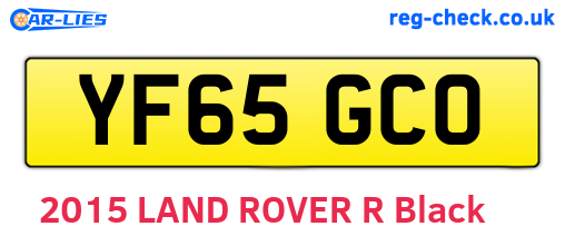 YF65GCO are the vehicle registration plates.