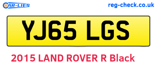 YJ65LGS are the vehicle registration plates.