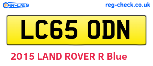 LC65ODN are the vehicle registration plates.