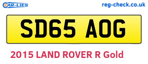 SD65AOG are the vehicle registration plates.
