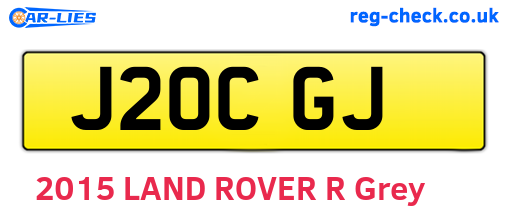 J20CGJ are the vehicle registration plates.