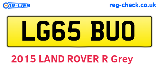 LG65BUO are the vehicle registration plates.