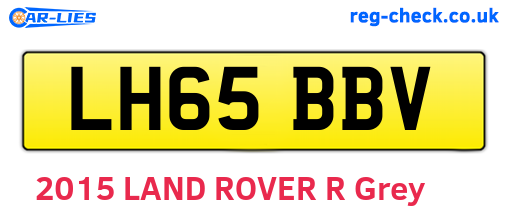 LH65BBV are the vehicle registration plates.