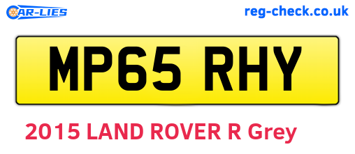 MP65RHY are the vehicle registration plates.