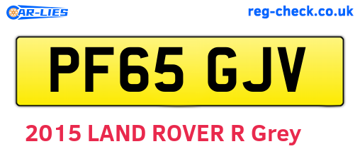 PF65GJV are the vehicle registration plates.