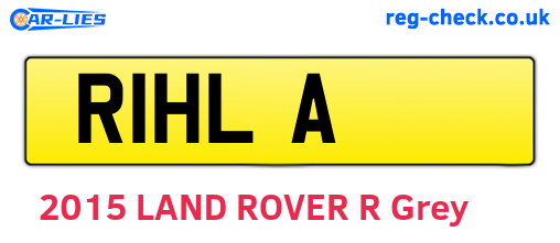 R1HLA are the vehicle registration plates.