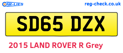 SD65DZX are the vehicle registration plates.