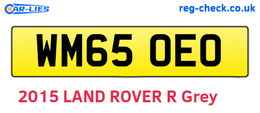 WM65OEO are the vehicle registration plates.
