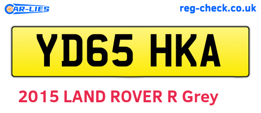 YD65HKA are the vehicle registration plates.