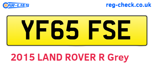 YF65FSE are the vehicle registration plates.