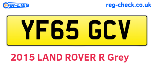 YF65GCV are the vehicle registration plates.