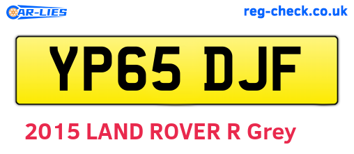 YP65DJF are the vehicle registration plates.
