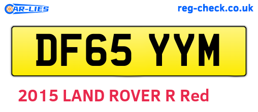 DF65YYM are the vehicle registration plates.