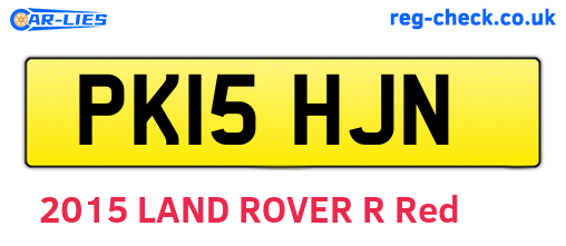 PK15HJN are the vehicle registration plates.