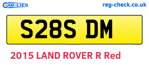 S28SDM are the vehicle registration plates.